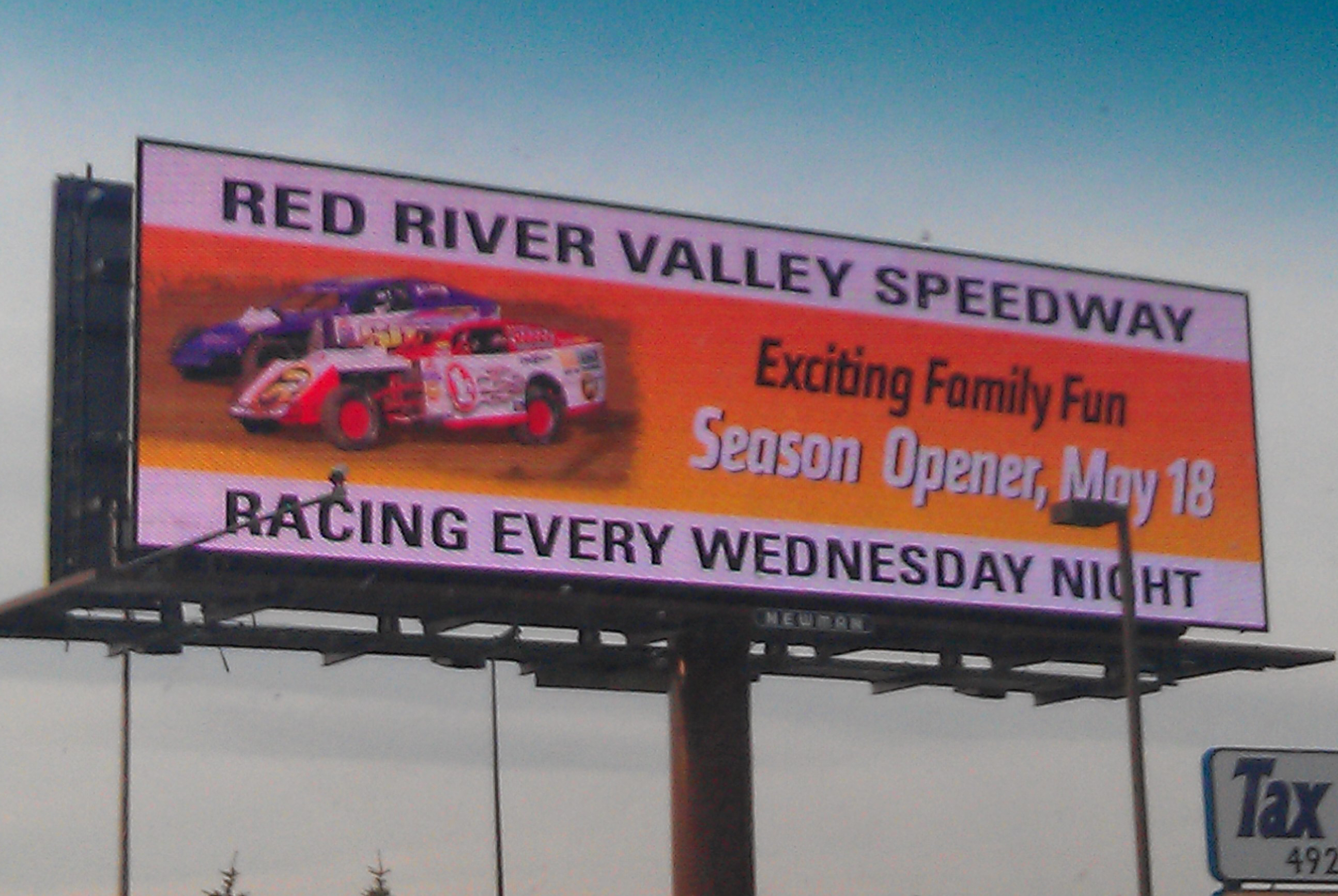 Red River Valley Speedway Billboard